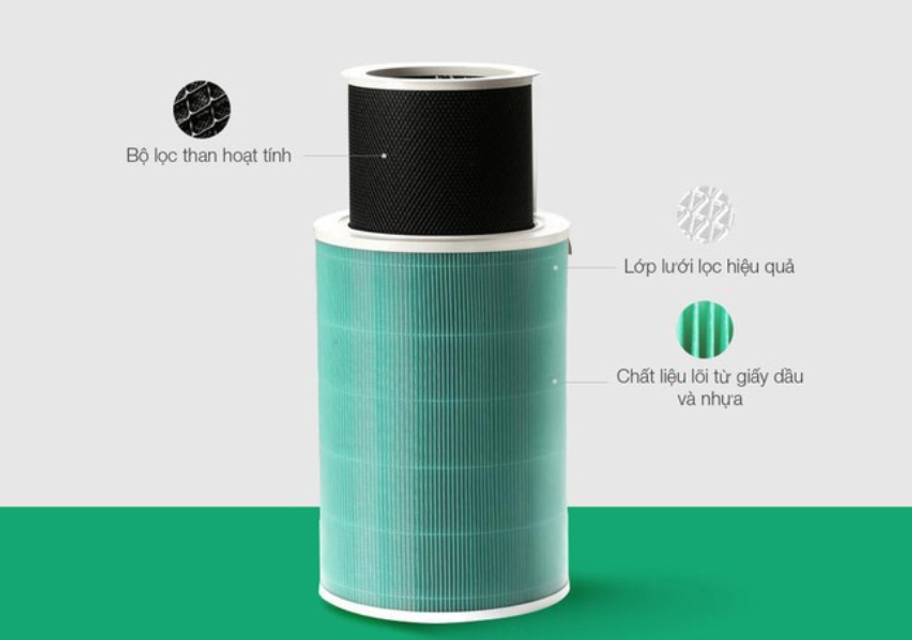 Với 3 lớp lọc gi&uacute;p khử m&ugrave;i hiệu quả