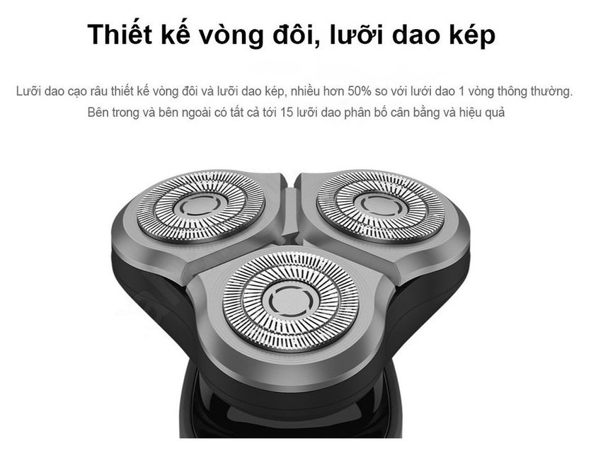Thiết kế v&ograve;ng đ&ocirc;i, lưỡi dao k&eacute;p tăng hiệu quả cắt ch&iacute;nh x&aacute;c hơn