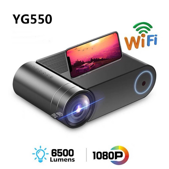 M&aacute;y chiếu mini Lejiada YG550 Plus kết nối kh&ocirc;ng d&acirc;y, Full HD