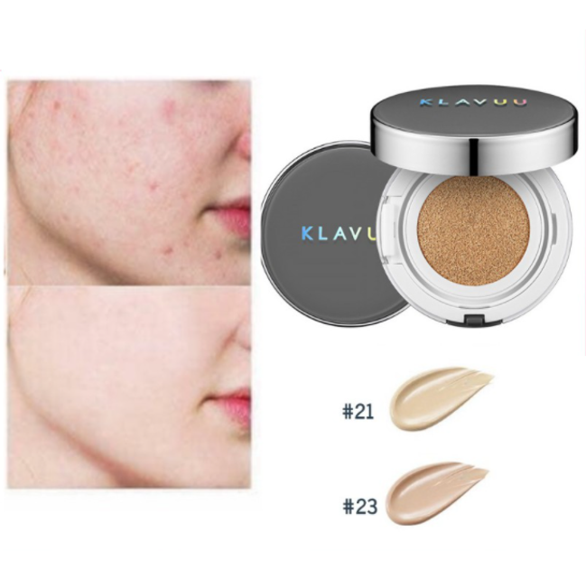 Phấn nước kiềm dầu Klavuu Urban Pearlsation High Coverage Tension Cushion c&oacute; 2 tone m&agrave;u cơ bản