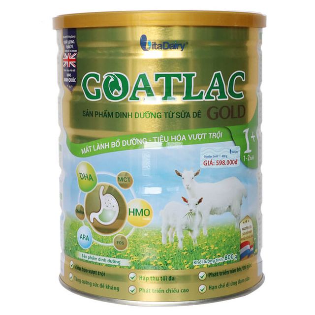 Sữa d&ecirc; Goatlac Gold 1 cho trẻ từ 1 đến 2 tuổi (800g)