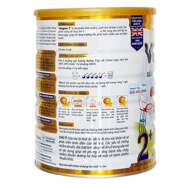 Th&ocirc;ng tin tổng qu&aacute;t về sữa VitaGrow 2+