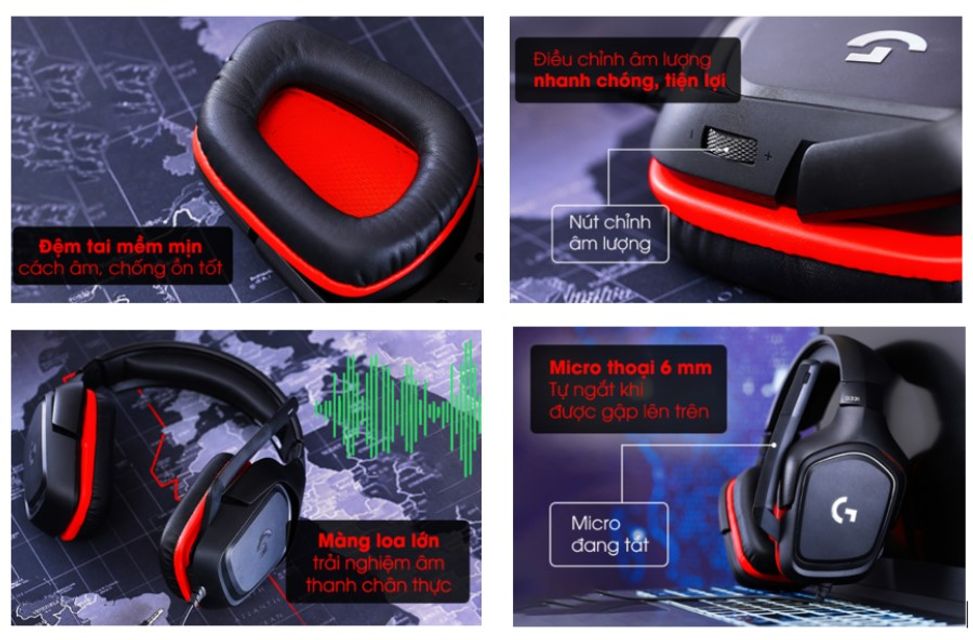 Tai nghe gaming Logitech G331 mang lại cho bạn trải nghiệm tuyệt vời
