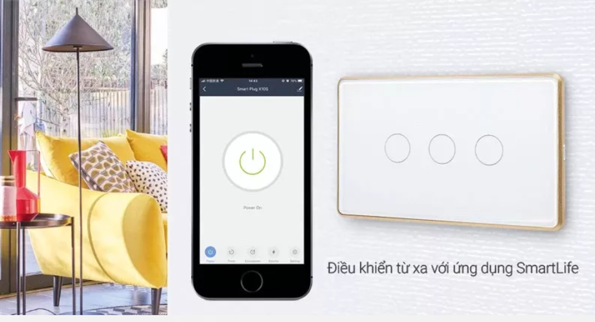 C&ocirc;ng tắc th&ocirc;ng minh c&oacute; thể điều khiển từ xa qua Smartphone