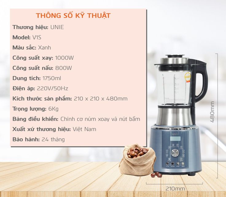 th&ocirc;ng số kỹ thuật của Unie V1S