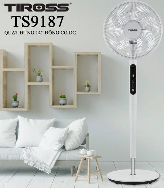 Quạt c&acirc;y đứng Tiross TS9187 thiết kế th&ocirc;ng minh, tiện dụng mang lại trải nghiệm tối ưu cho người d&ugrave;ng