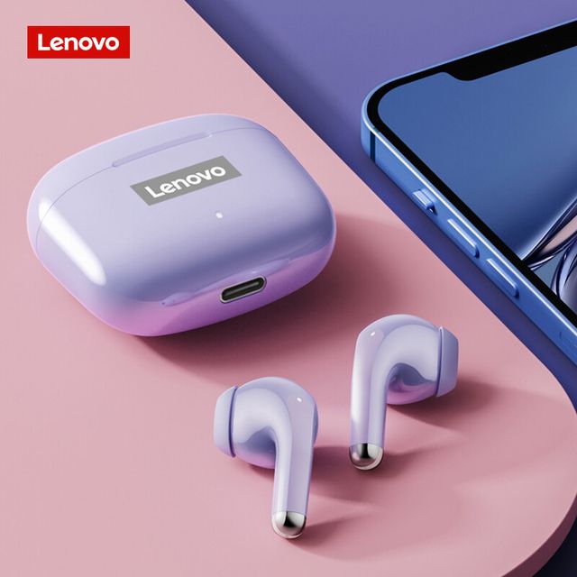 Tai nghe bluetooth Lenovo LP40 Pro kh&ocirc;ng d&acirc;y m&agrave;u t&iacute;m