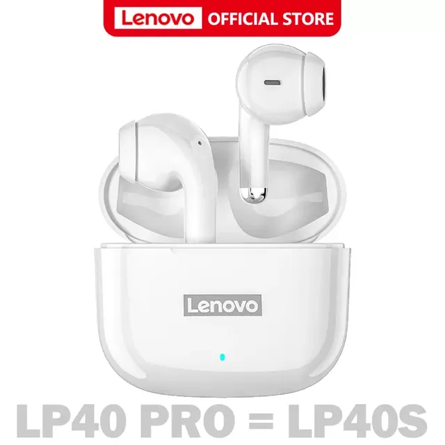 Tai nghe bluetooth Lenovo LP40 Pro kh&ocirc;ng d&acirc;y m&agrave;u trắng