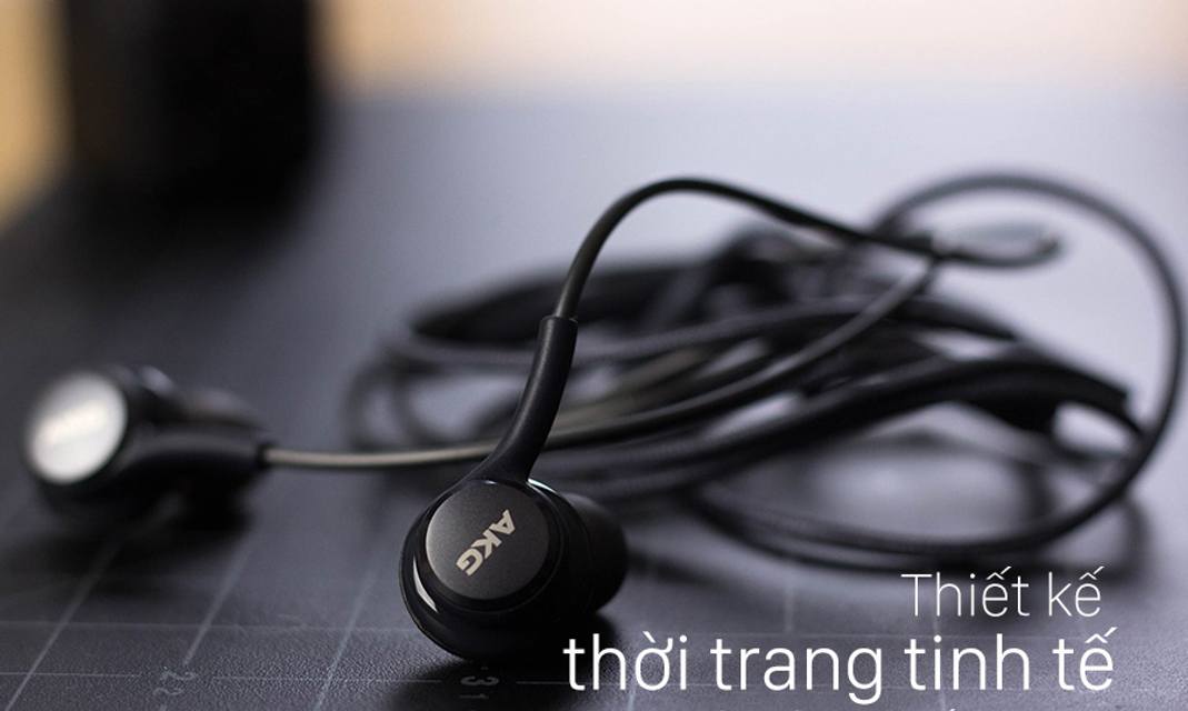 Tai nghe Samsung Galaxy S10 AKG 3.5mm ch&iacute;nh h&atilde;ng m&agrave;u đen