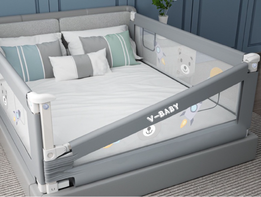 Thanh chắn giường V-BABY N1S m&agrave;u x&aacute;m
