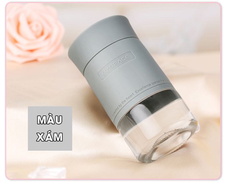 B&igrave;nh nước thể thao UZSPACE BN097 m&agrave;u x&aacute;m