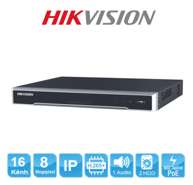 Đầu ghi h&igrave;nh camera IP 16 k&ecirc;nh Hikvision DS-7616NI-K2/16P