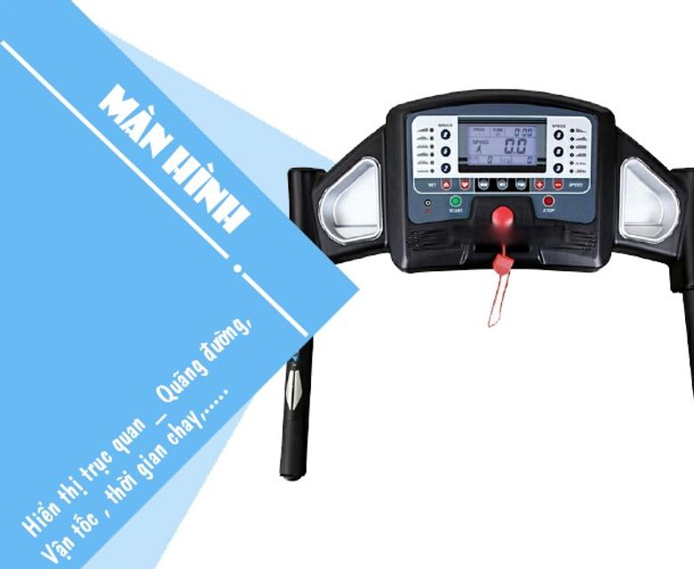 M&agrave;n hiển thị của m&aacute;y chạy bộ điện Mofit MHT-4000NBM