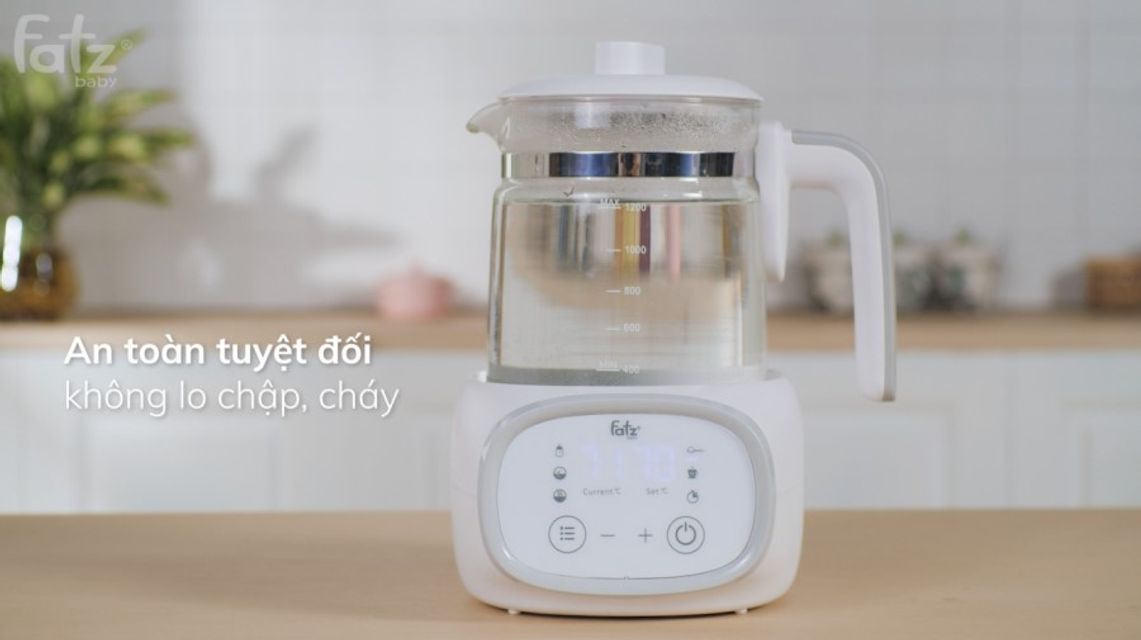M&aacute;y đun v&agrave; h&acirc;m nước pha sữa điện tử Quick 9 Fatzbaby FB3526TN