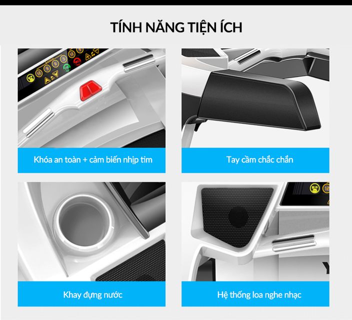 M&aacute;y tập chạy bộ điện đa năng TF-19AS thiết kế với nhiều tiện &iacute;ch th&ocirc;ng minh