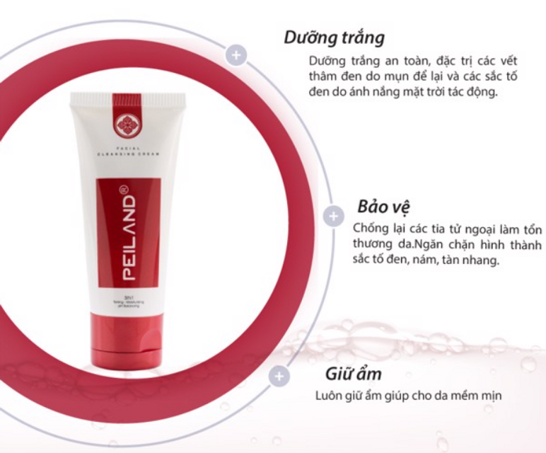 Sữa rửa mặt Peiland Facial Cleansing Cream 3 in 1 hỗ trợ dưỡng trắng v&agrave; giữ ẩm cho da lu&ocirc;n mềm mịn