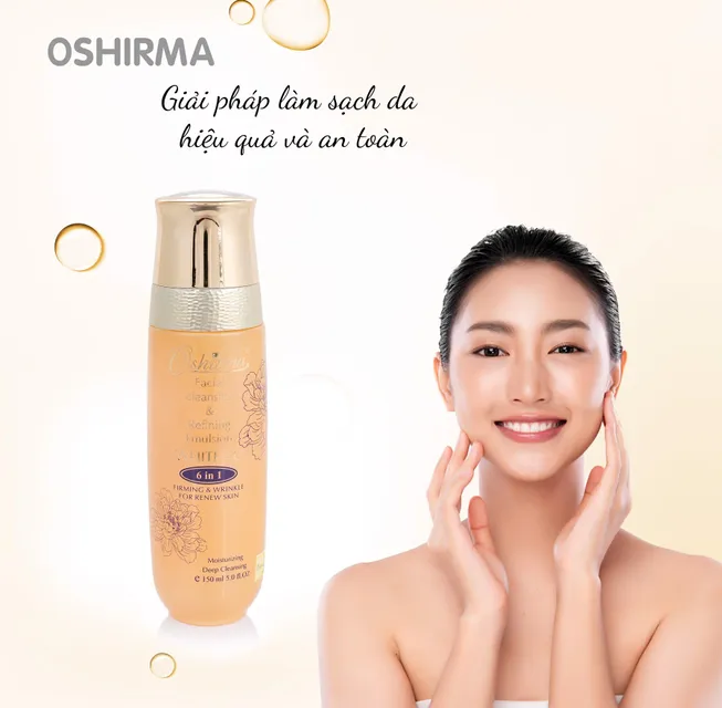Sữa rửa mặt s&aacute;ng da 6in1 Oshirma Ginseng Extract