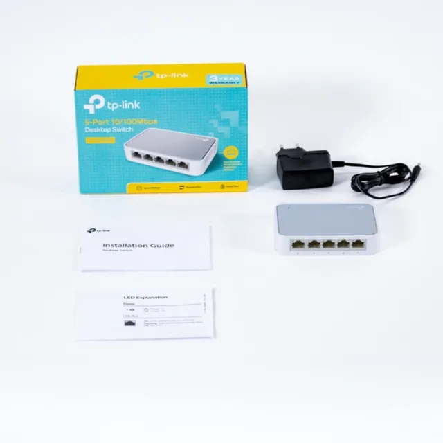 Bộ sản phẩm bộ chia t&iacute;n hiệu để b&agrave;n TP-Link TL-SF1005D 5 cổng 10/100Mbps