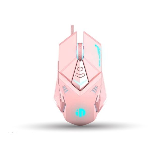 Chuột chơi game c&oacute; d&acirc;y Inphic PW5P m&agrave;u hồng