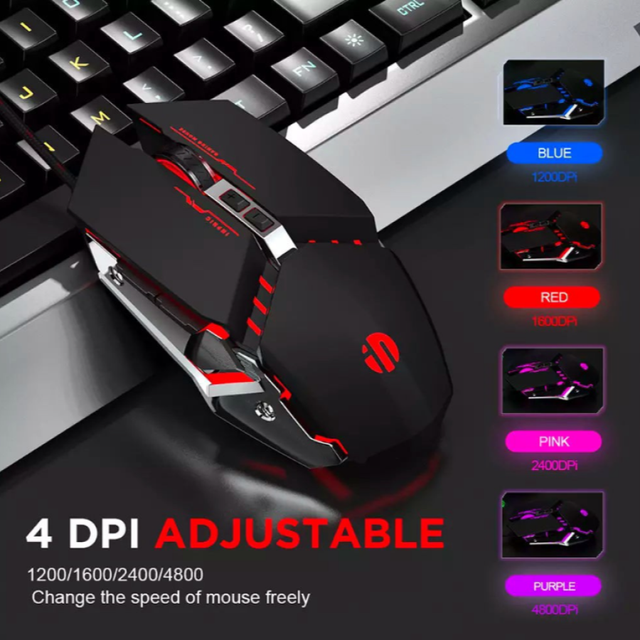 Chuột chơi game Inphic PW2 c&oacute; d&acirc;y t&iacute;ch hợp đ&egrave;n nền RGB