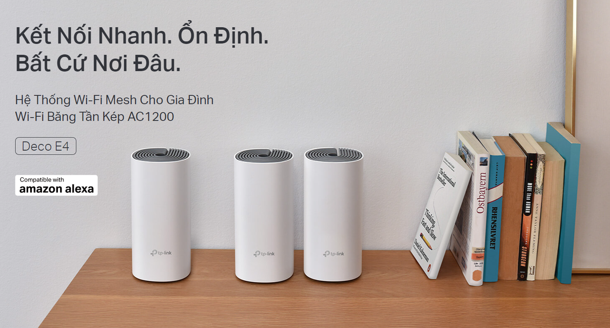 Hệ thống Wifi Mesh TP-Link Deco E4 AC 1200Mbps