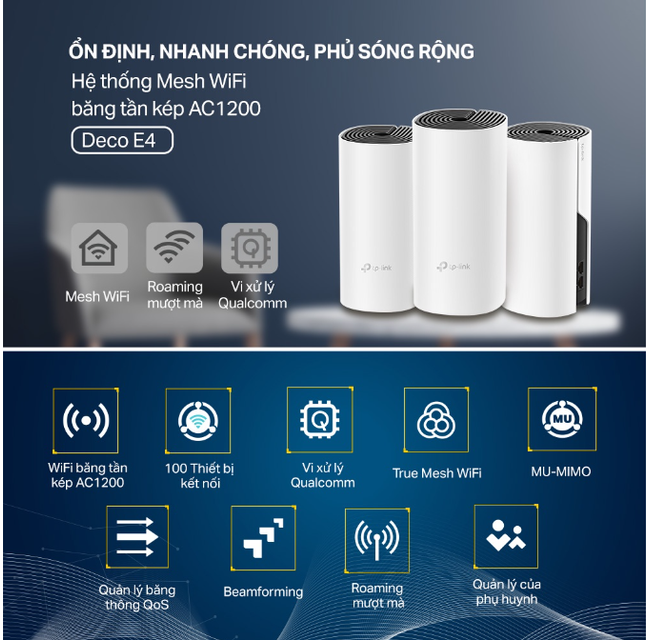 Kết nối nhanh ch&oacute;ng, mượt m&agrave; với độ phủ s&oacute;ng rộng&nbsp;
