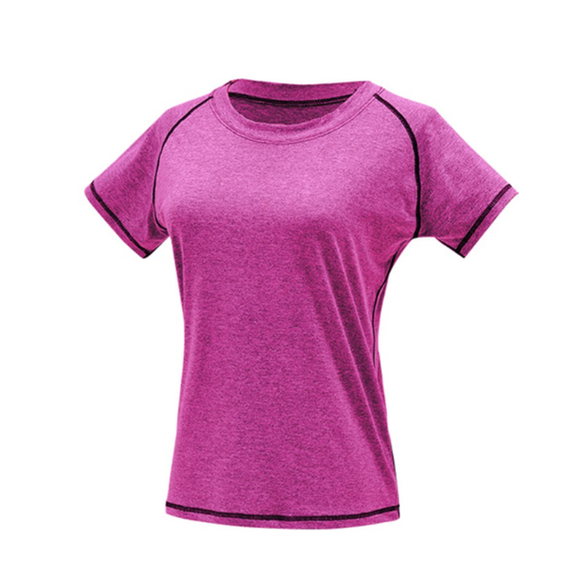 &Aacute;o thun nữ tập gym yoga AMIN AM025 co d&atilde;n 4 chiều m&agrave;u t&iacute;m