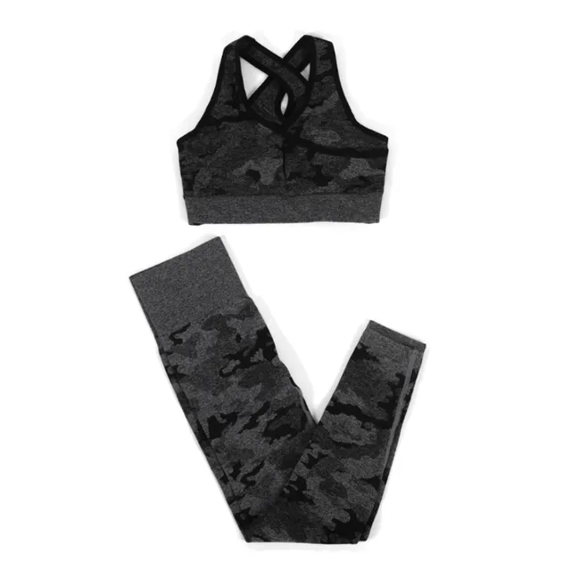 Bộ quần &aacute;o tập gym yoga thể thao nữ Amin AM005 m&agrave;u đen