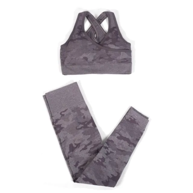 Bộ quần &aacute;o tập gym yoga thể thao nữ Amin AM005 m&agrave;u t&iacute;m