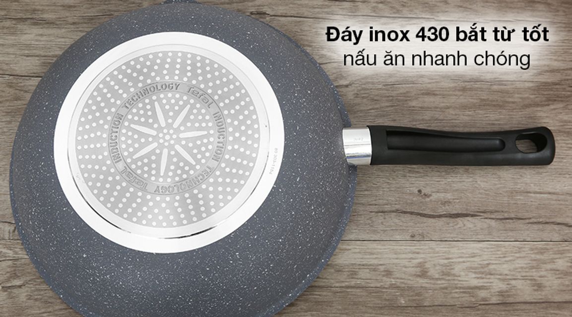 Chảo chống d&iacute;nh Tefal Cook Healthy G1348695 đ&aacute;y từ