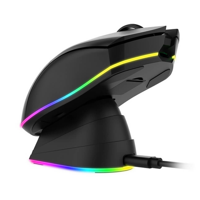 Chuột kh&ocirc;ng d&acirc;y gaming Dareu EM901X led RGB k&egrave;m dock sạc m&agrave;u đen