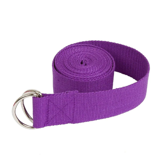D&acirc;y đai cotton hỗ trợ tập c&aacute;c động t&aacute;c yoga m&agrave;u t&iacute;m