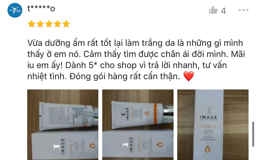 Đ&aacute;nh gi&aacute; từ người d&ugrave;ng kem dưỡng Image Skincare Vital C Hydrating Water Burst