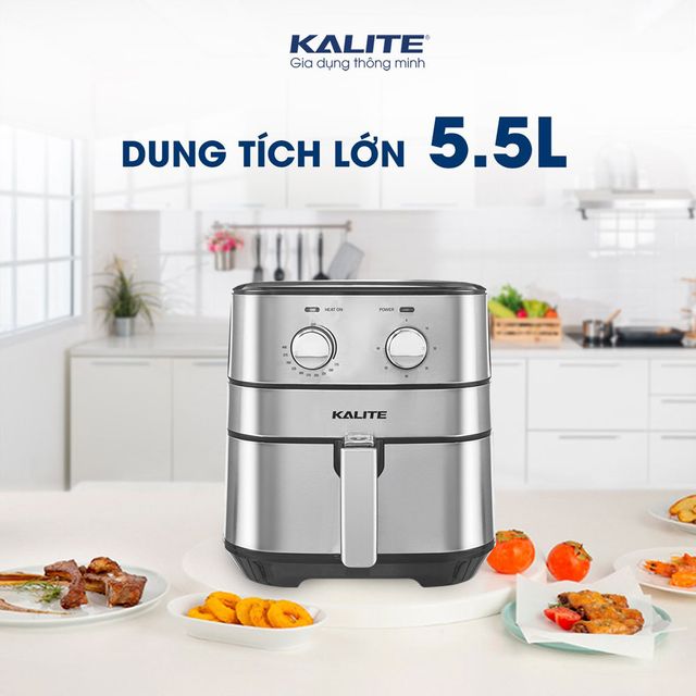 Nồi chi&ecirc;n kh&ocirc;ng dầu Kalite Q5 5.5L