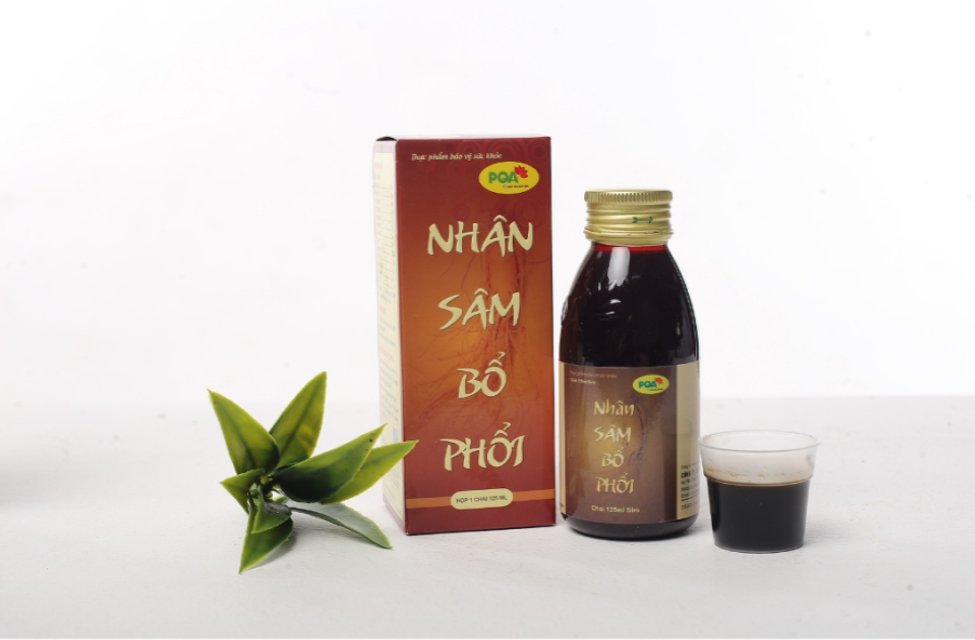 Siro Nh&acirc;n S&acirc;m Bổ Phổi PQA chai 125ml