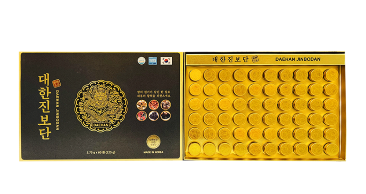 An cung trầm hương rồng v&agrave;ng Daehan hộp 60 vi&ecirc;n