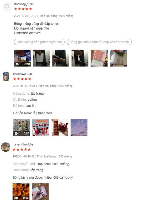 Review b&ocirc;ng tẩy trang Miniso từ người sử dụng