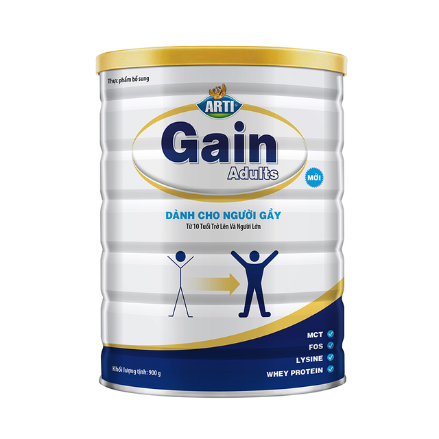 Sữa bột Arti Gain Adults d&agrave;nh cho người gầy hộp 900g