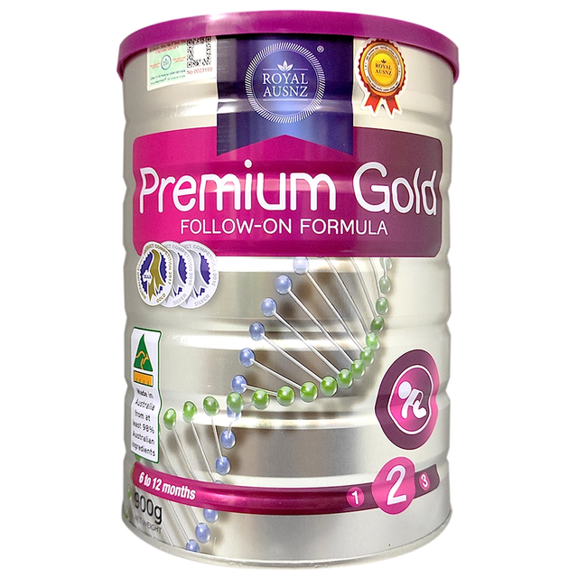 Sữa Premium Gold số 2 900g cho trẻ từ 6- 12 th&aacute;ng tuổi ch&iacute;nh h&atilde;ng