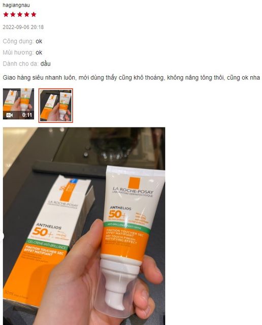 Review kem chống nắng La Roche Posay cho da dầu từ người đ&atilde; sử dụng
