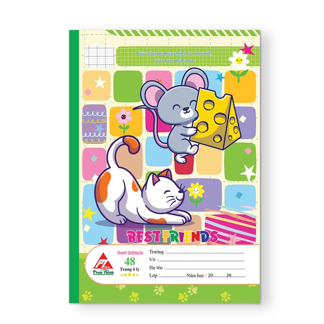 Vở &ocirc; ly Best Friend hỗ trợ chống l&oacute;a mỏi mắt 48 trang