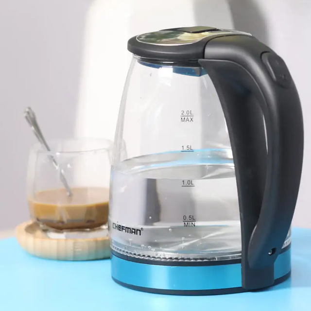 Ấm thủy tinh si&ecirc;u tốc Chefman CM-736T thiết kế đẹp mắt, chất liệu cao cấp