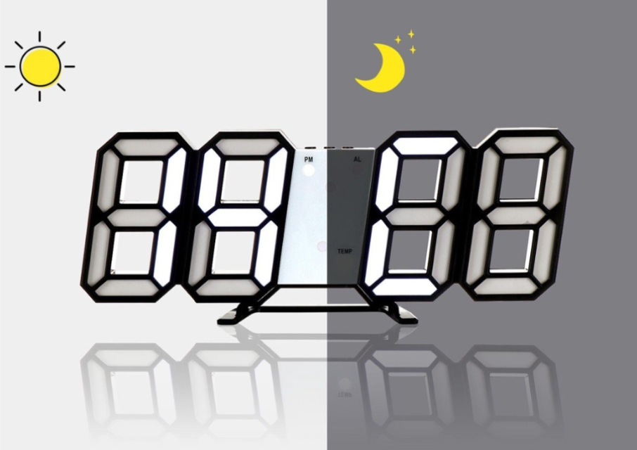 Đồng hồ led 3D treo tường, để b&agrave;n Jiashi DHL02 ph&ugrave; hợp với mọi kh&ocirc;ng gian nội thất