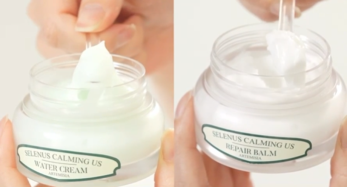 So s&aacute;nh kết cấu kem Selenus Artemisia Calming Us Water Cream & Selenus Artemisia Calming Us Repair Balm