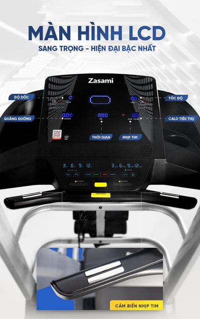 M&aacute;y chạy bộ điện Zasami KZ-C2206 thiết kế hiện đại