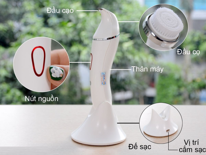 Chi tiết m&aacute;y rửa mặt Rio 4in1 Lady Shaver & Facial Brush