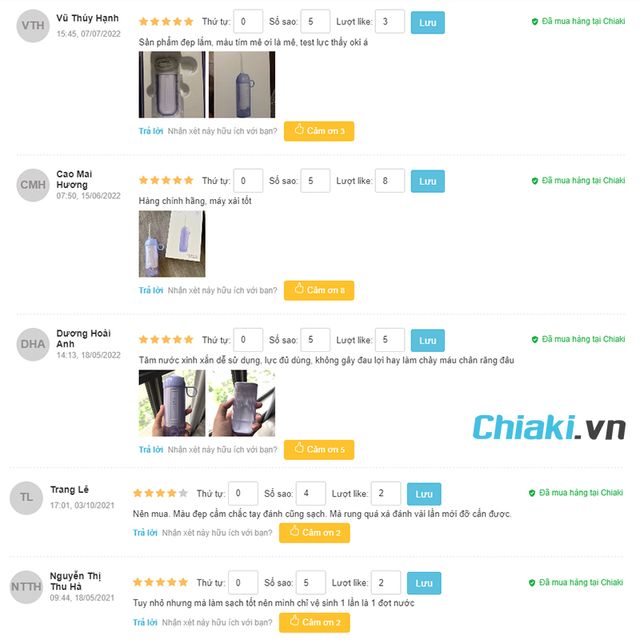 Review m&aacute;y tăm nước Halio