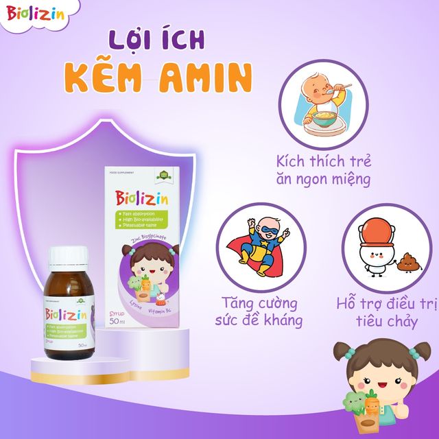 C&ocirc;ng dụng của Siro kẽm Biolizin gi&uacute;p b&eacute; ăn ngon, hấp thụ tốt, đề kh&aacute;ng khỏe&nbsp;