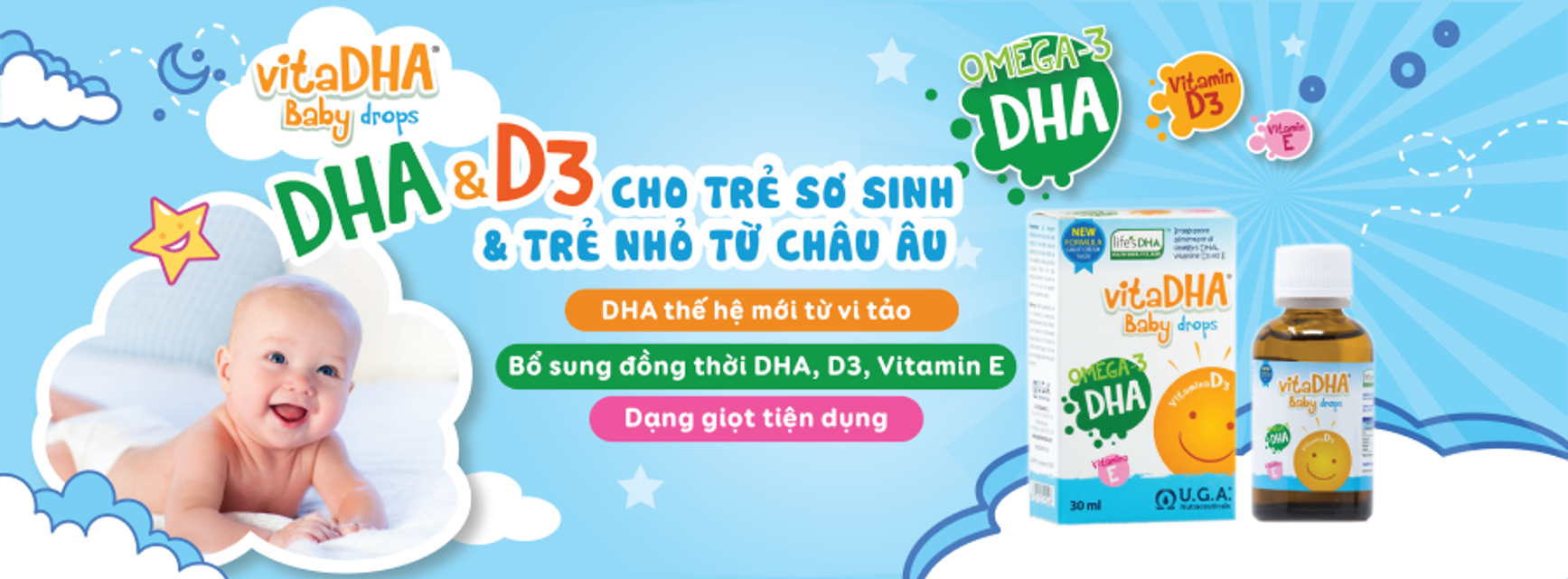 Baby Drops VitaDHA dạng giọt cho trẻ sơ sinh