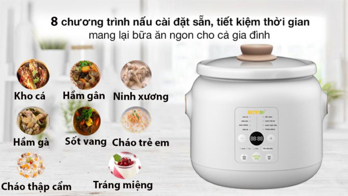 Nồi nấu chậm điện tử đa năng Bennix BN-30SLC dung t&iacute;ch 3L